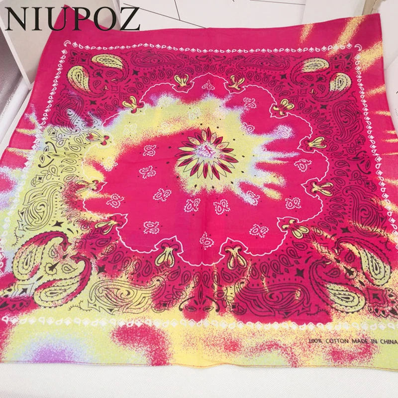 Bandana de Algodón 100% Estampado Paisley 55x55cm Unisex