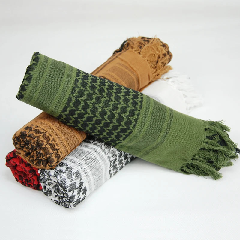 Pañuelo Árabe Shemagh Keffiyeh Algodón Bufanda Táctica Unisex de Invierno