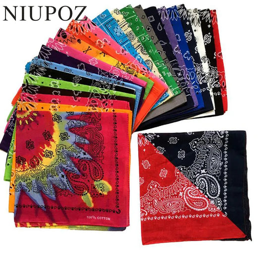 Bandana de Algodón 100% Estampado Paisley 55x55cm Unisex