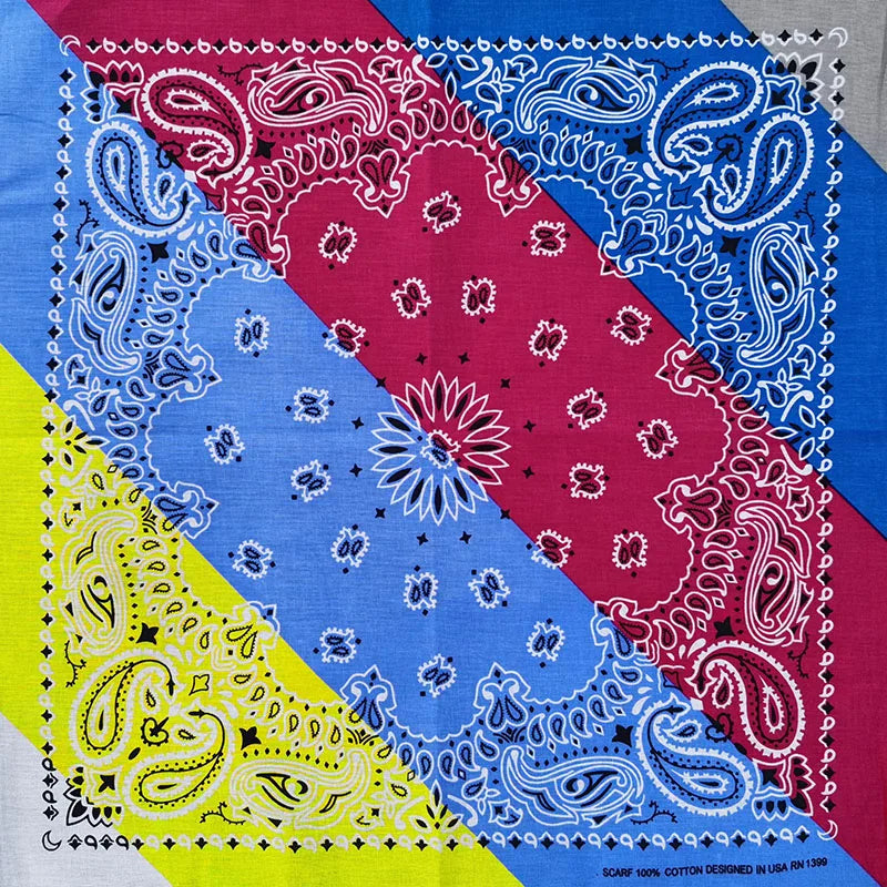 Bandana de Algodón 100% Estampado Paisley 55x55cm Unisex