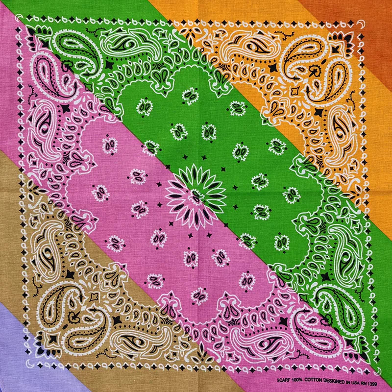 Bandana de Algodón 100% Estampado Paisley 55x55cm Unisex