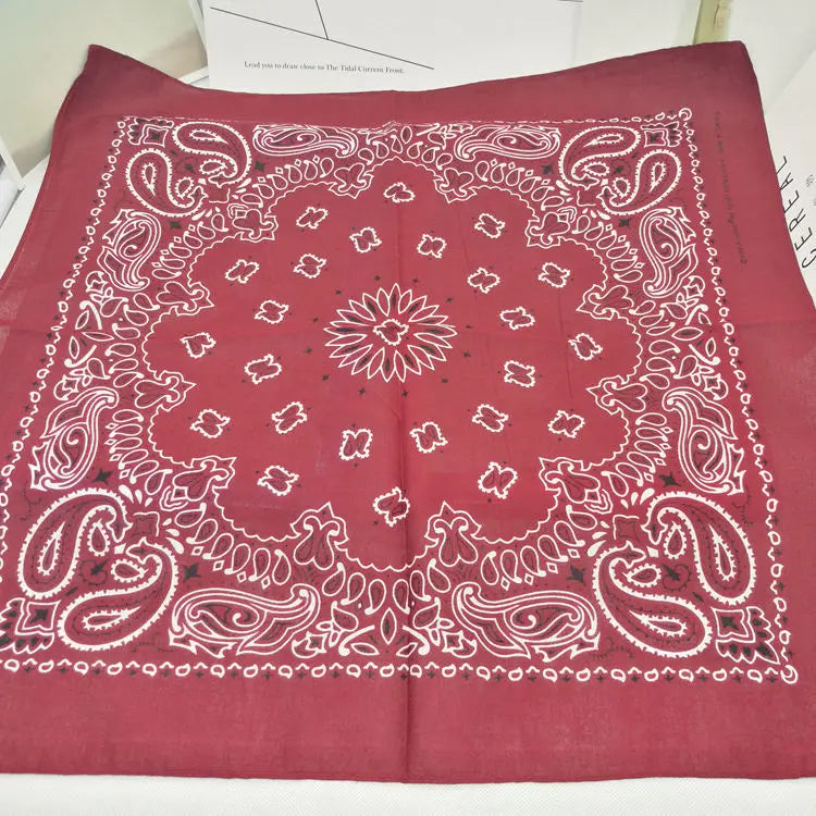 Bandana de Algodón 100% Estampado Paisley 55x55cm Unisex