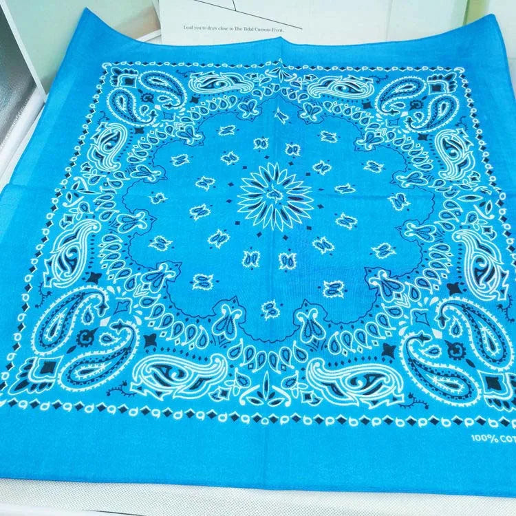 Bandana de Algodón 100% Estampado Paisley 55x55cm Unisex