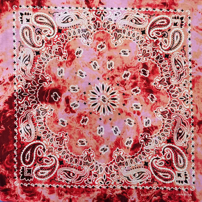 Bandana de Algodón 100% Estampado Paisley 55x55cm Unisex