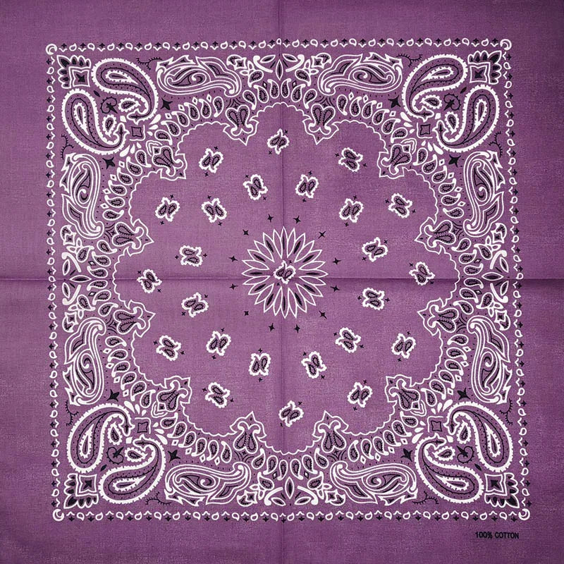Bandana de Algodón 100% Estampado Paisley 55x55cm Unisex