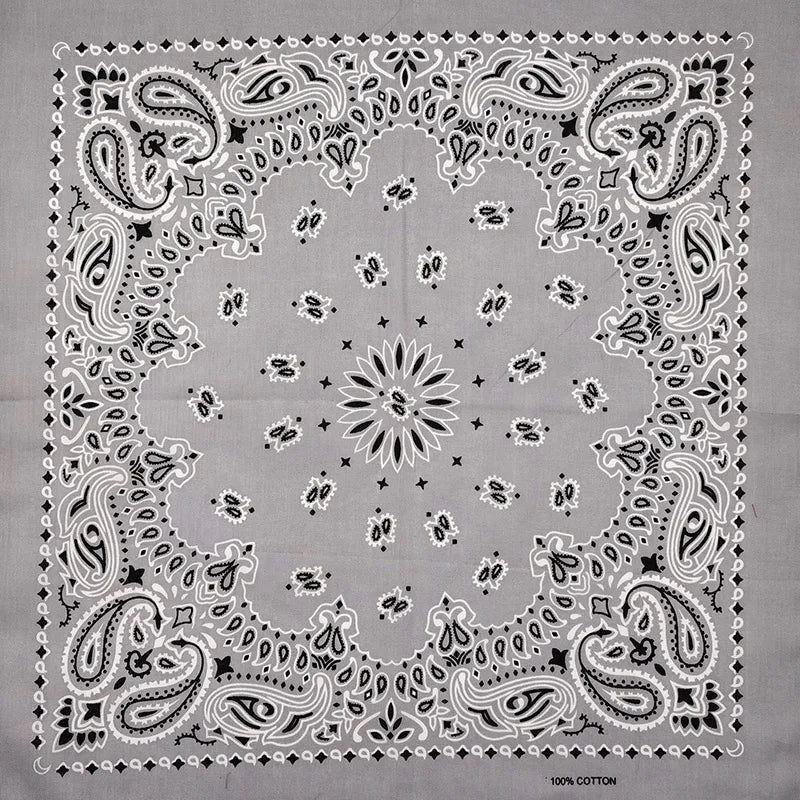 Bandana de Algodón 100% Estampado Paisley 55x55cm Unisex