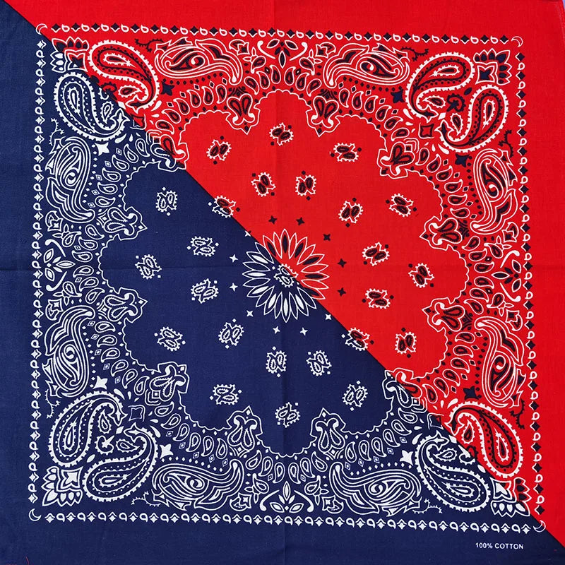 Bandana de Algodón 100% Estampado Paisley 55x55cm Unisex