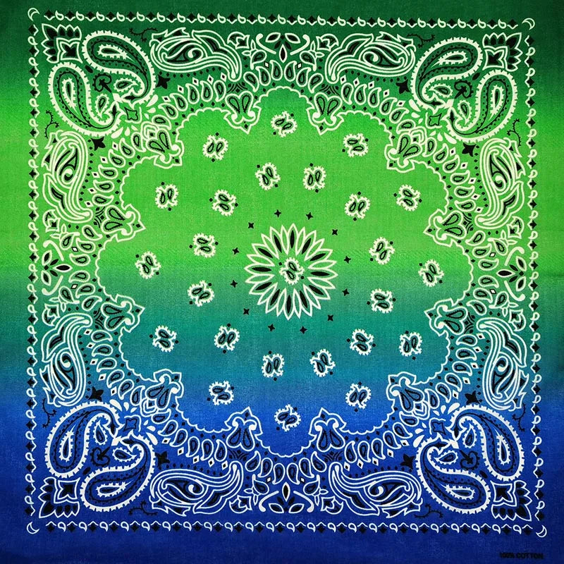 Bandana de Algodón 100% Estampado Paisley 55x55cm Unisex