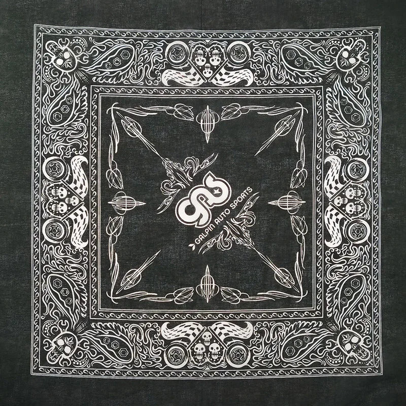 Bandana Cuadrada Algodón 100% con Calaveras Paisley