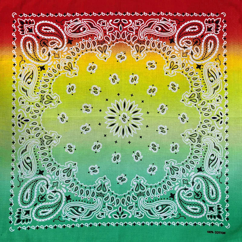 Bandana de Algodón 100% Estampado Paisley 55x55cm Unisex