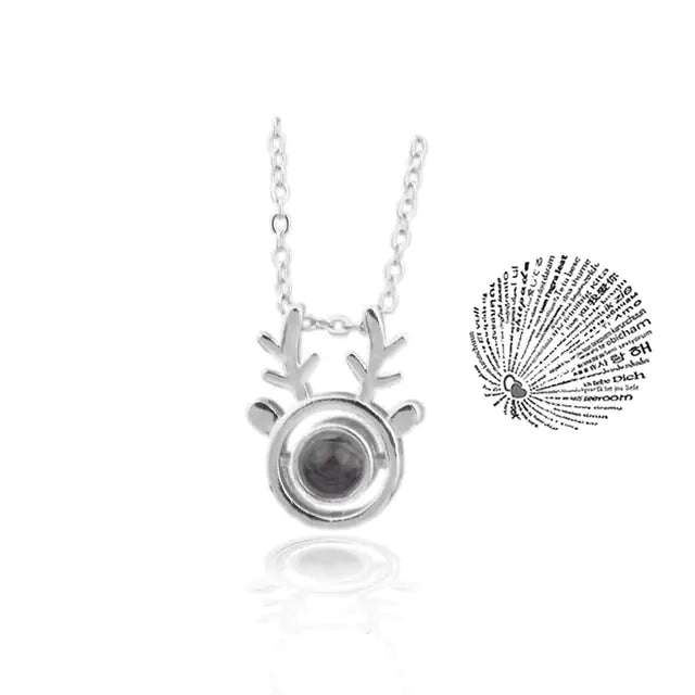 Projection Necklace 100 Languages I Love You Pendant Jewelry - High Trend Coture