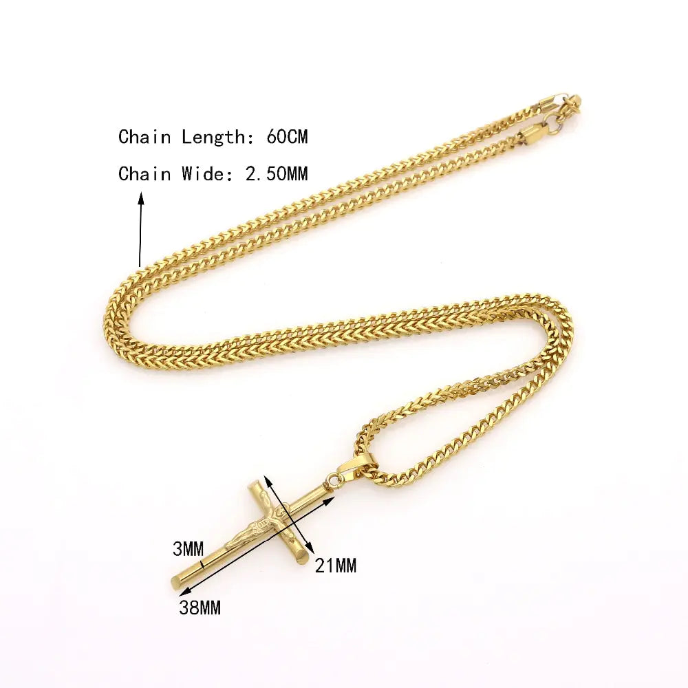 Sterling Silver Layered Cross Necklace - High Trend Coture