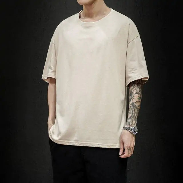 Camiseta Lisa de Hombre Oversize - High Trend Coture
