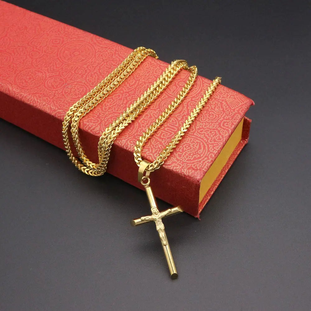 Sterling Silver Layered Cross Necklace - High Trend Coture