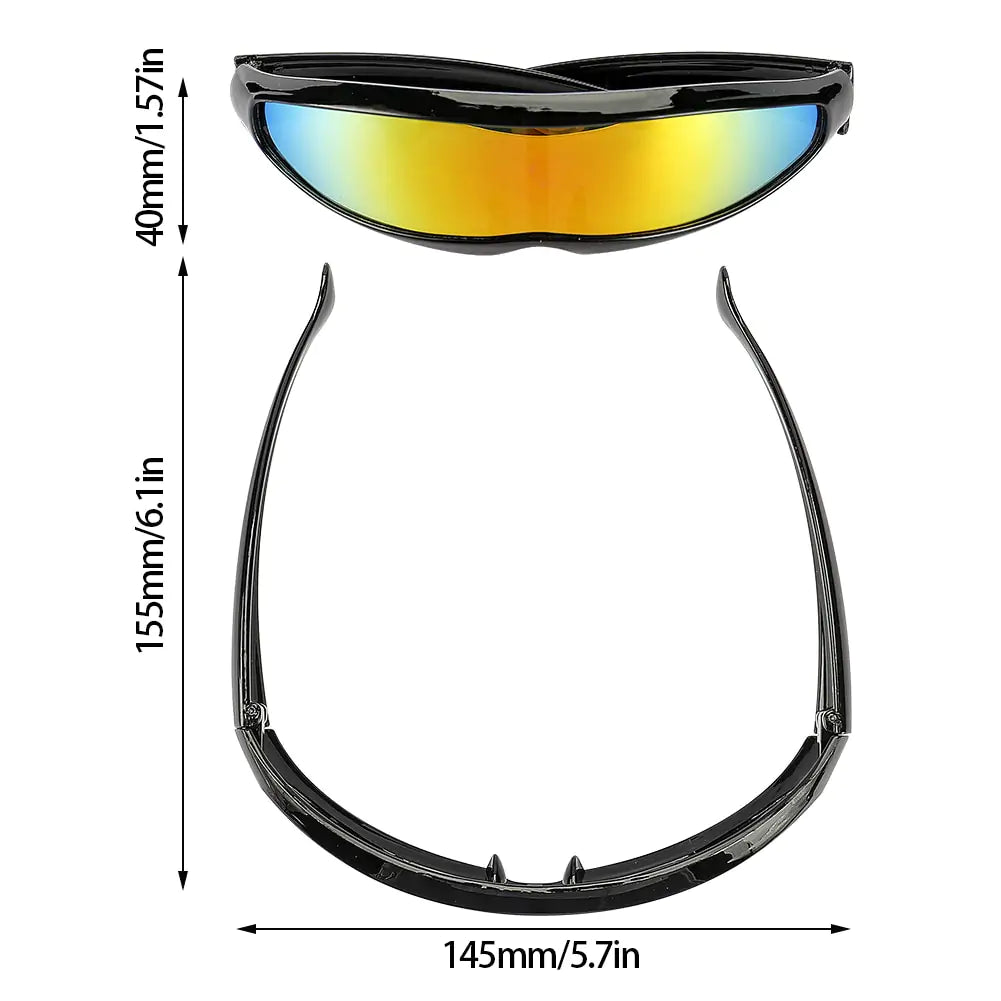 Futuristic Narrow Cyclops Sunglasses - High Trend Coture