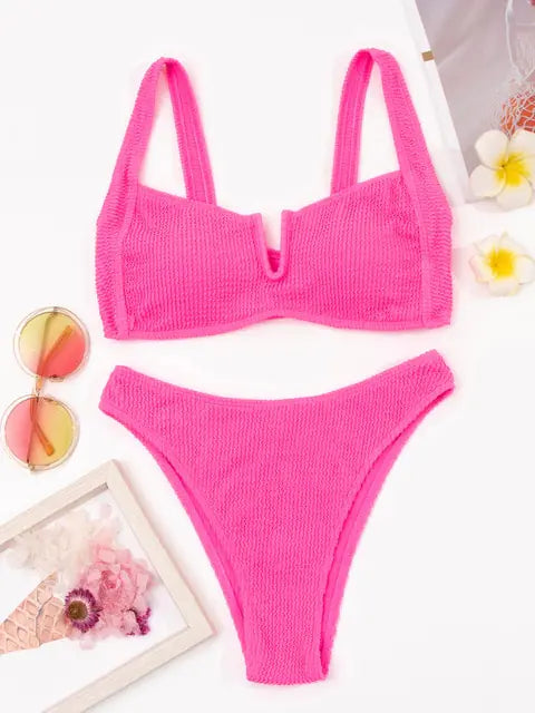 Bikini Push-Up Sexy con Escote en V - High Trend Coture