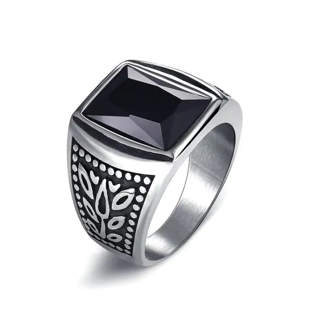 Men's Square Charm Ring - High Trend Coture