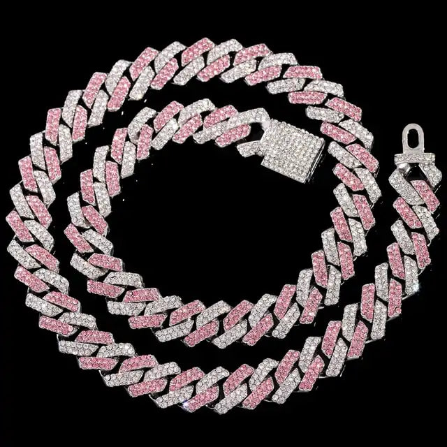 Iced Out Rhombus Necklace - High Trend Coture