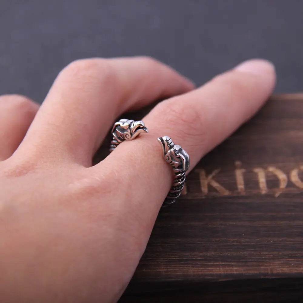 Men's Viking Dragon Statement Rings - High Trend Coture