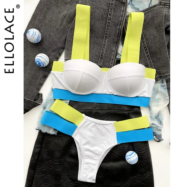 Bikini Patchwork Sexy Diversos Colores - High Trend Coture