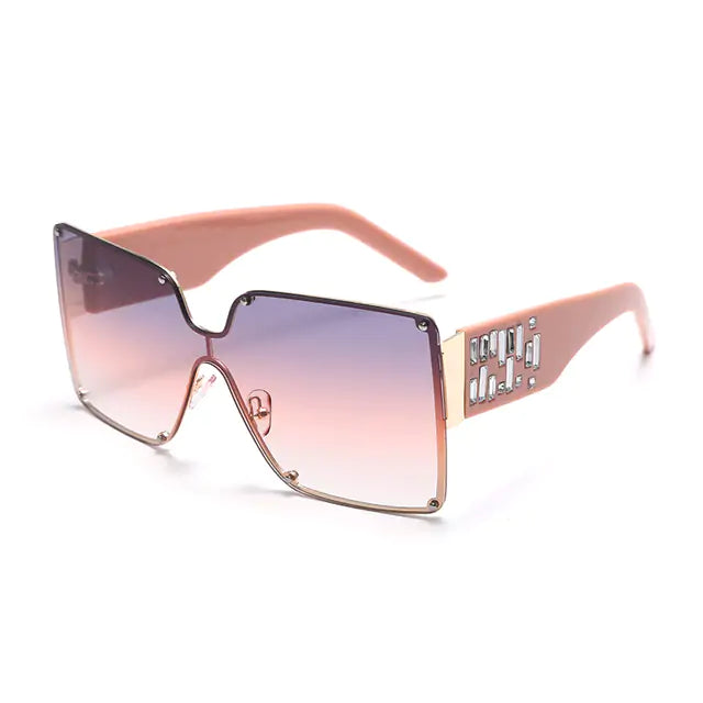 Oversized Rimless Sunglasses - High Trend Coture