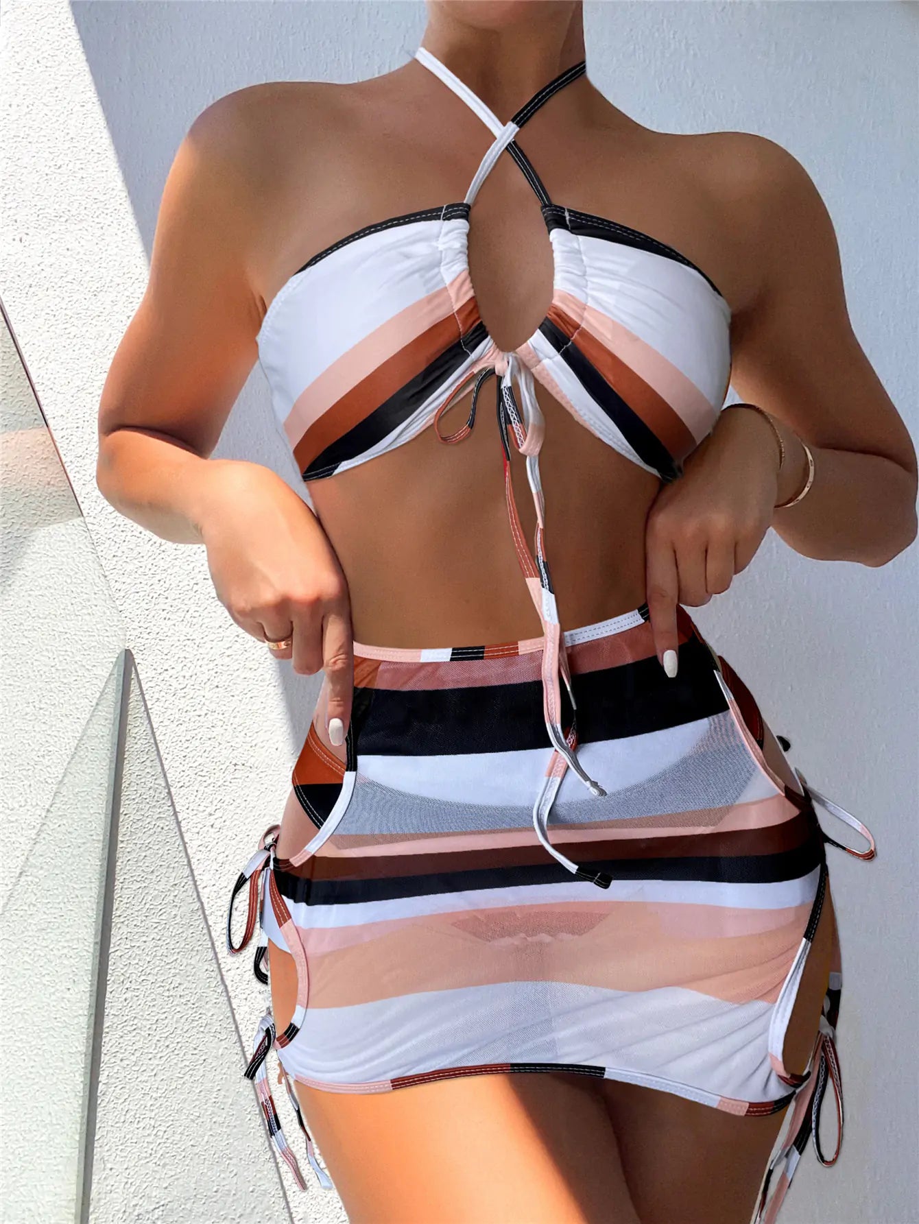 Conjunto de Bikini 3 Piezas Bandeau - High Trend Coture