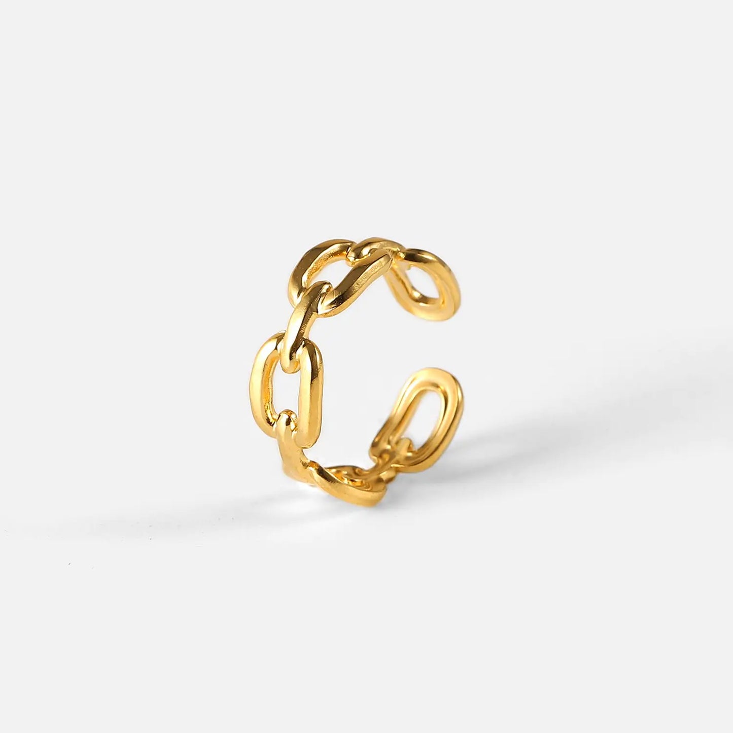 Twisted Link Chain Open Rings - High Trend Coture