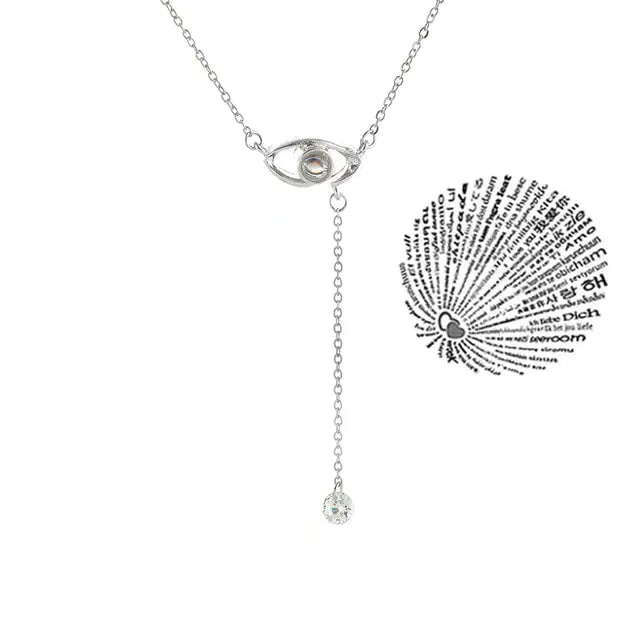 Projection Necklace 100 Languages I Love You Pendant Jewelry - High Trend Coture