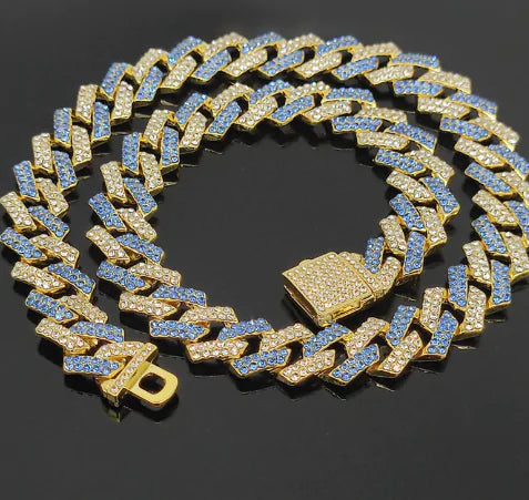 Iced Out Rhombus Prong Necklace - High Trend Coture