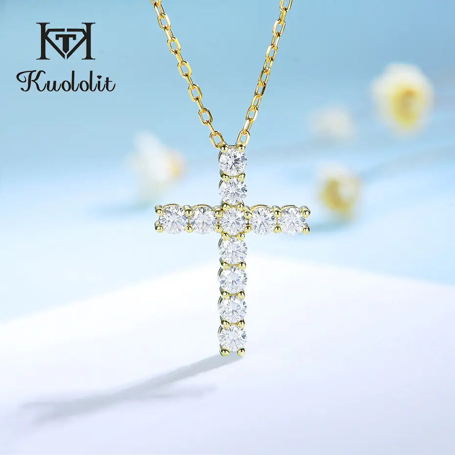 Moissanite Cross Pendants For Women - High Trend Coture