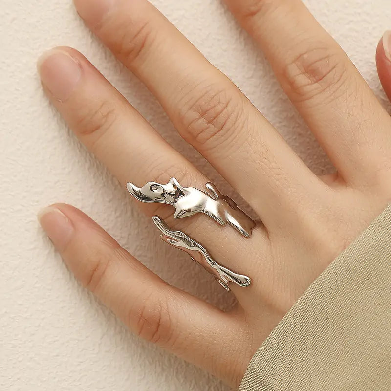 Flame Motif Plated Rings - High Trend Coture