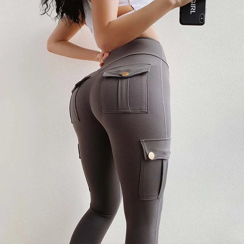 Leggings Deportivos Cargo con Múltiples Bolsillos - High Trend Coture