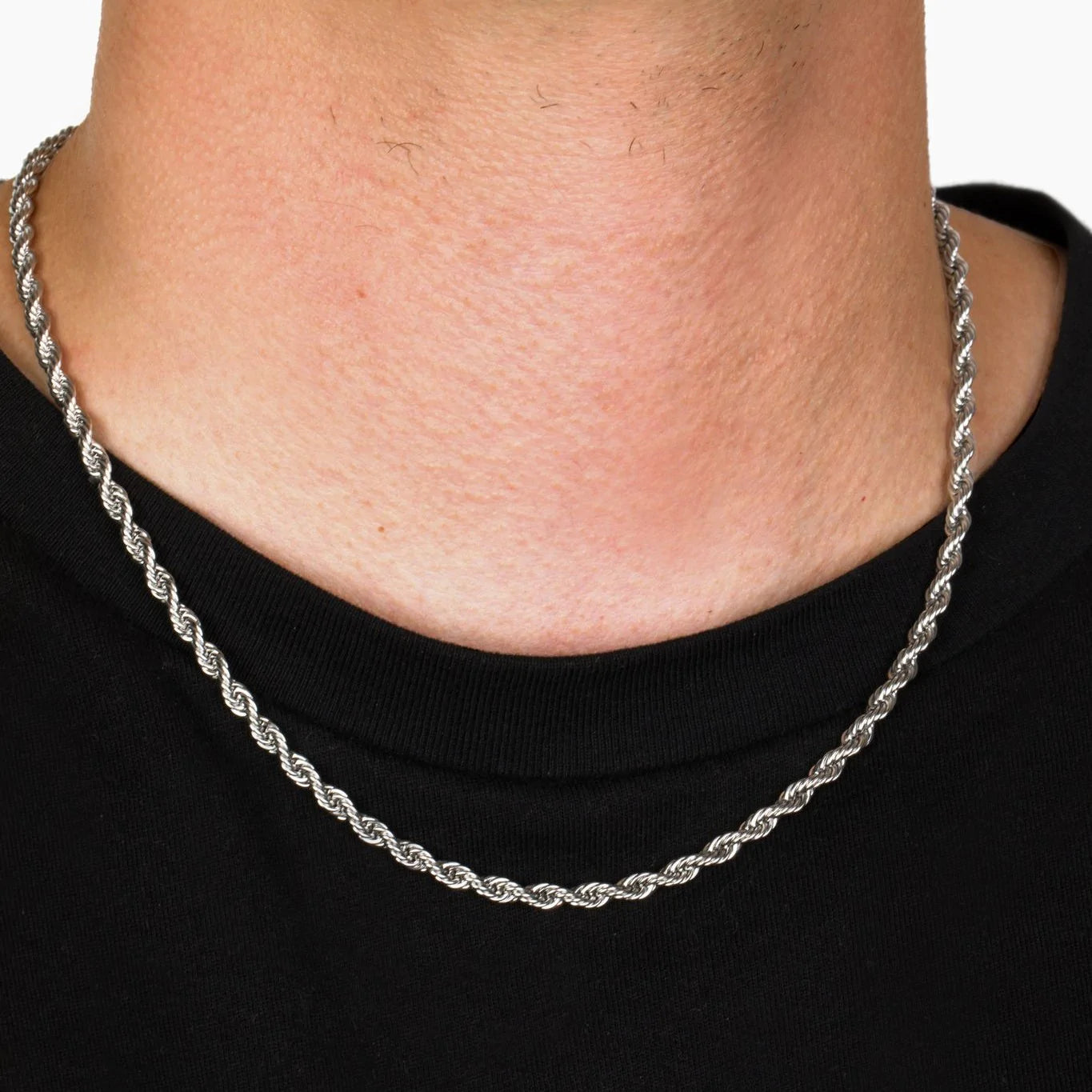 Gold Plated 5mm Rope Chain Necklace - High Trend Coture