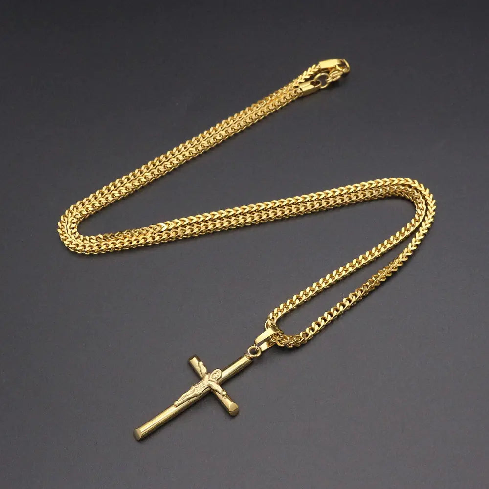 Sterling Silver Layered Cross Necklace - High Trend Coture
