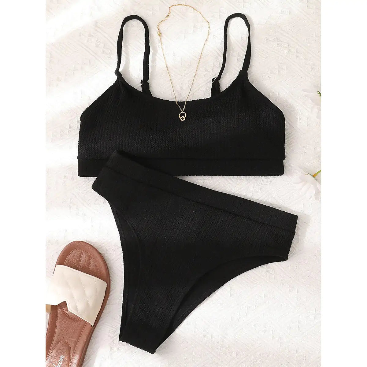Bikini Keisha Cintura Alta y Tirantes finos - High Trend Coture