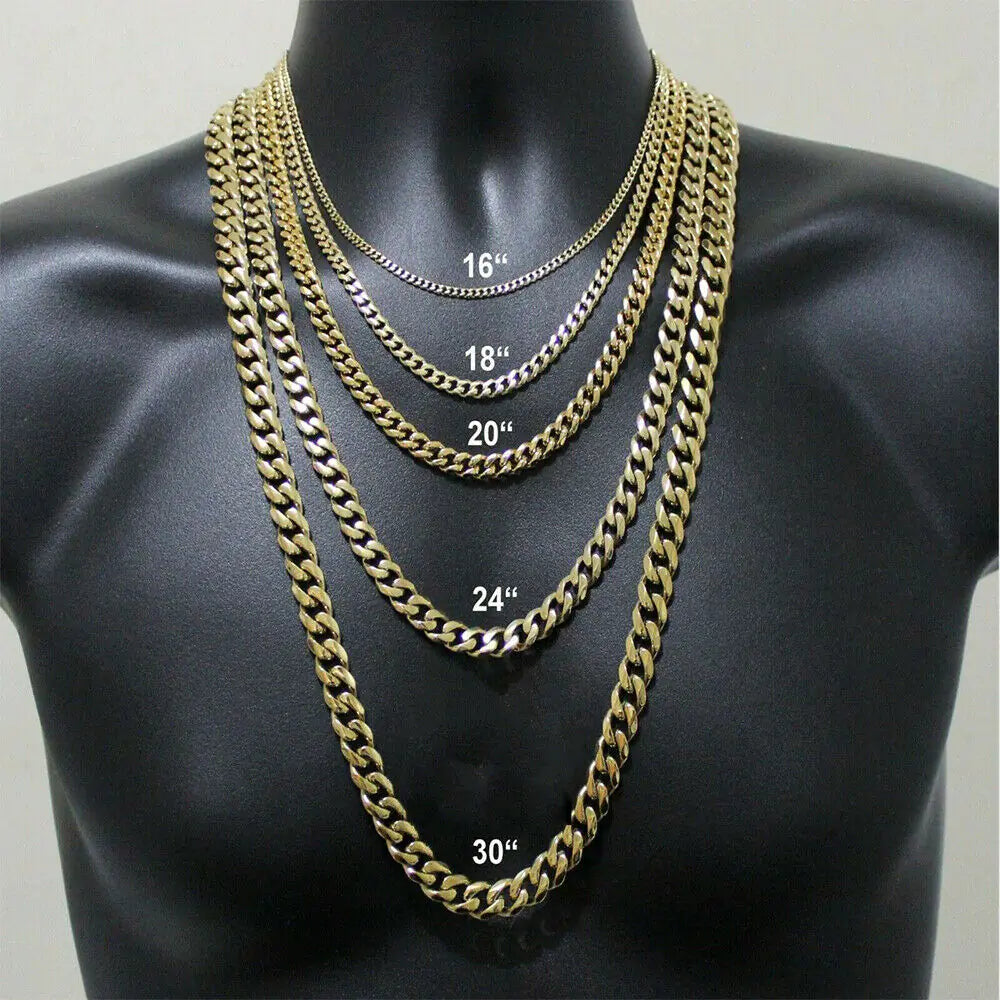 Hip Hop Stainless Steel Curb Cuban Link Necklace - High Trend Coture