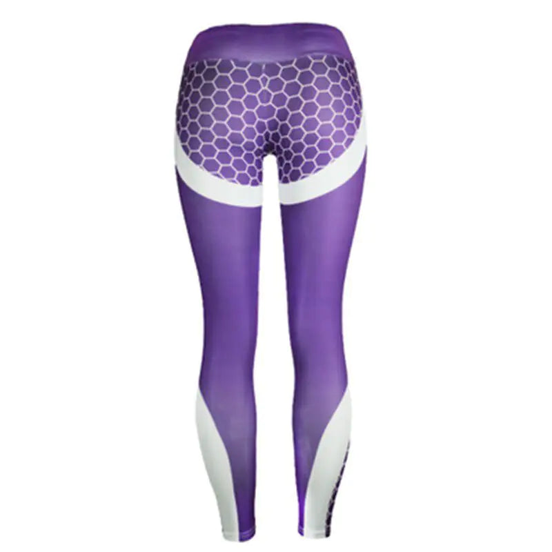 Leggings con Estampado de Panal de Abeja - High Trend Coture