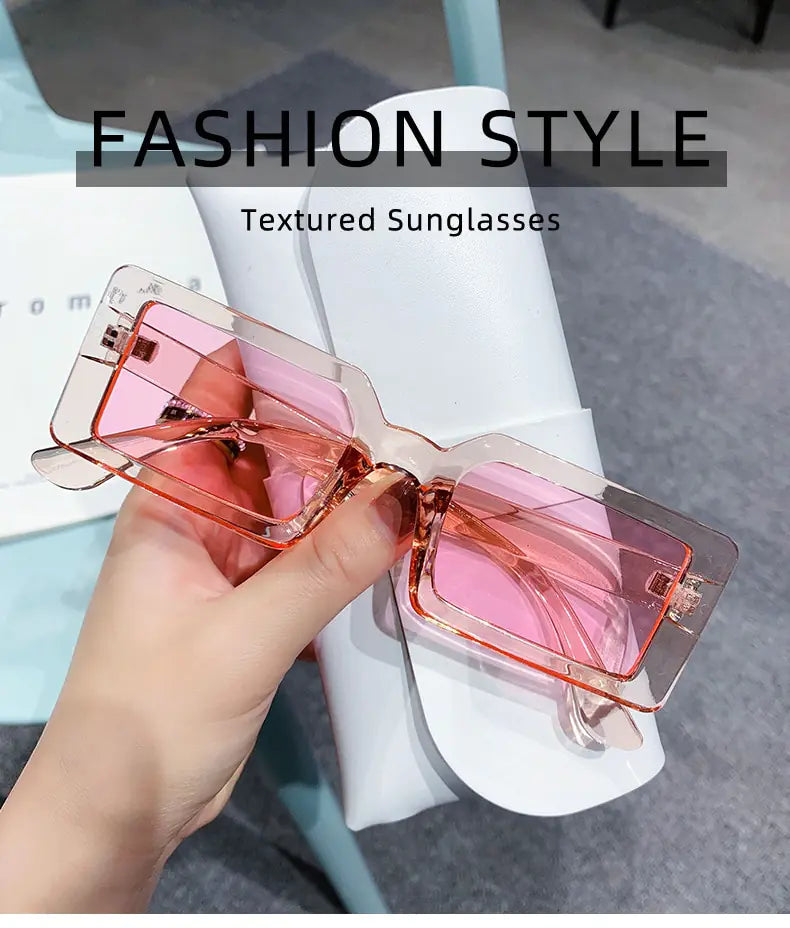 Rectangle Vintage Sunglasses UV400 Eyewear - High Trend Coture