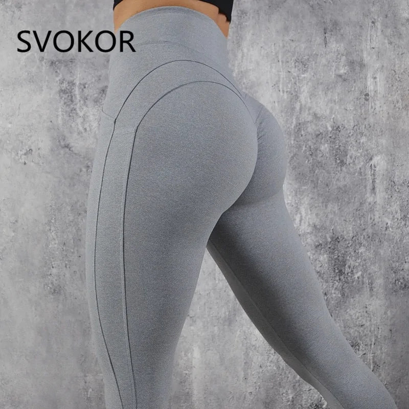 Leggings Push Up con Costuras Realza Figura - High Trend Coture