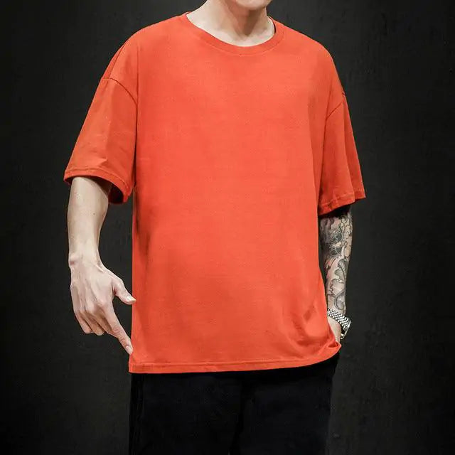 Camiseta Lisa de Hombre Oversize - High Trend Coture