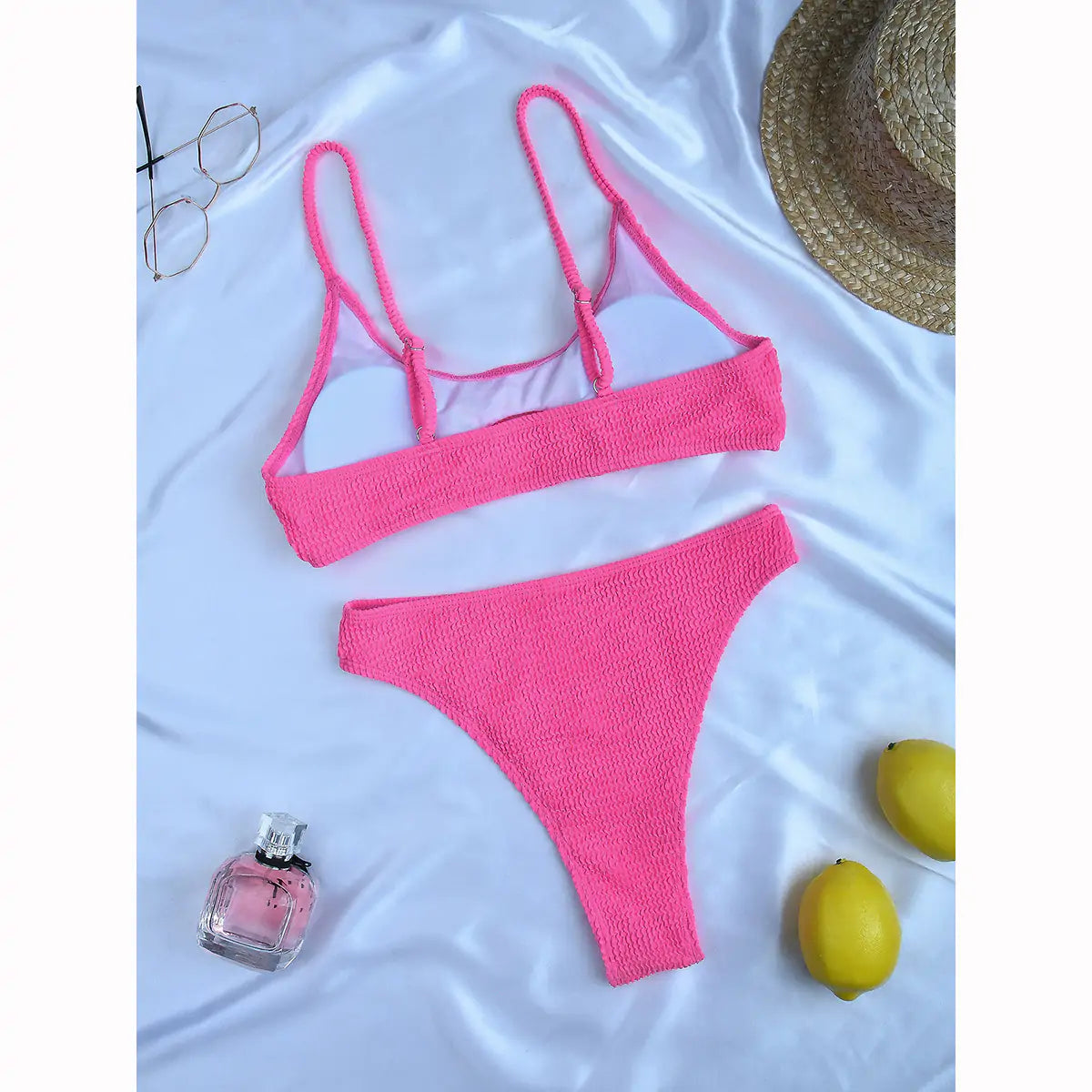 Conjunto Bikini de Canalé con Abertura en Top - High Trend Coture