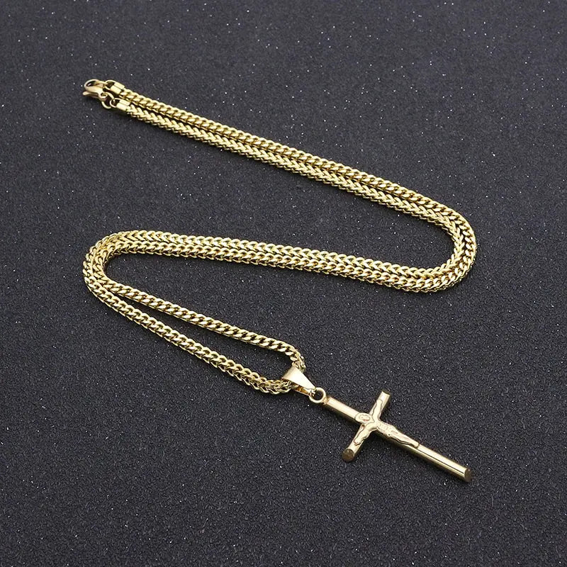 Sterling Silver Layered Cross Necklace - High Trend Coture