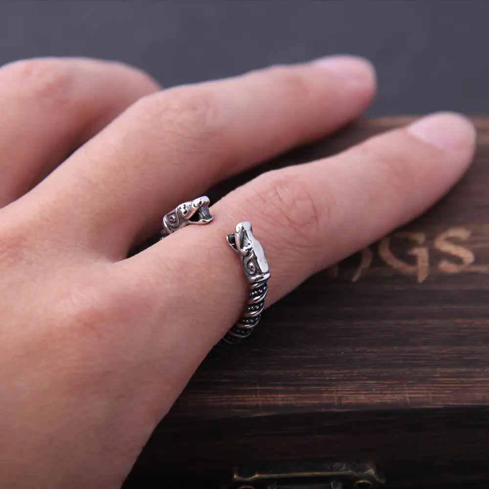 Men's Viking Dragon Statement Rings - High Trend Coture
