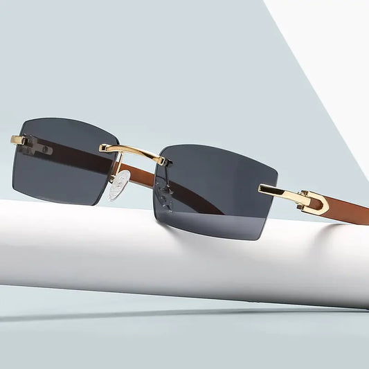 Rectangle Fashion Rimless Sunglasses - High Trend Coture