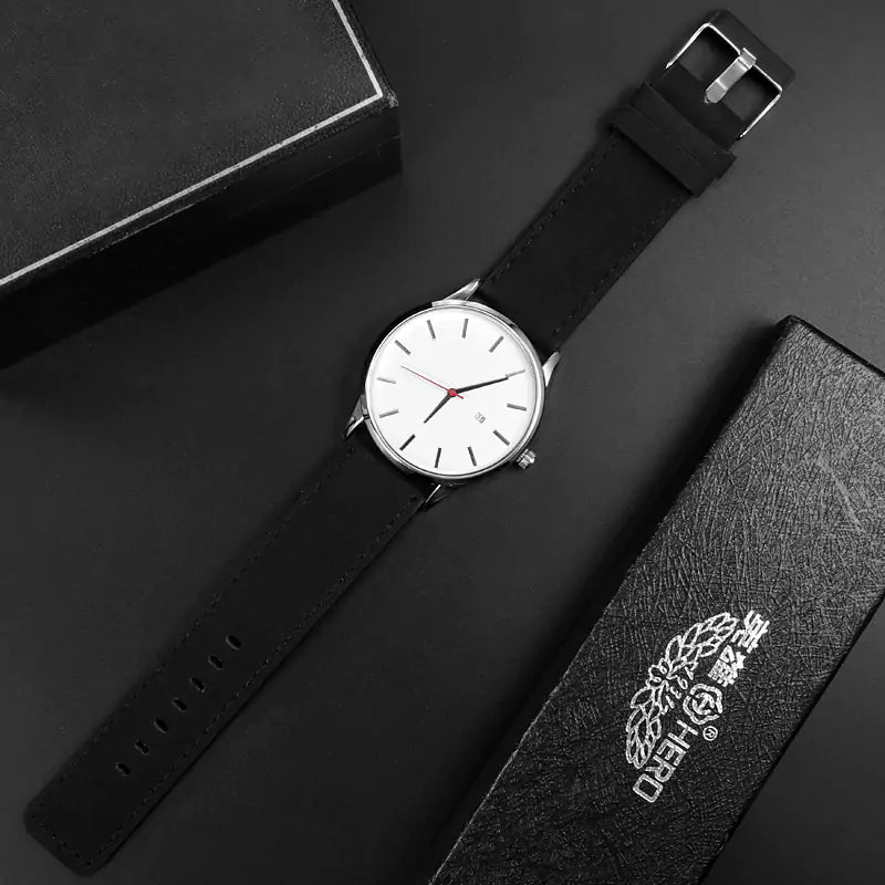 Leather Quartz Watch - High Trend Coture