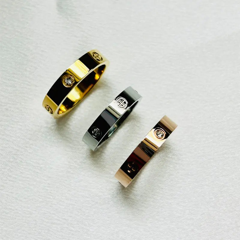 Classic Cross with Stone Rings - High Trend Coture