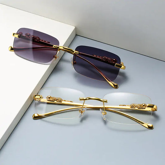 Rimless Square Sunglasses - High Trend Coture