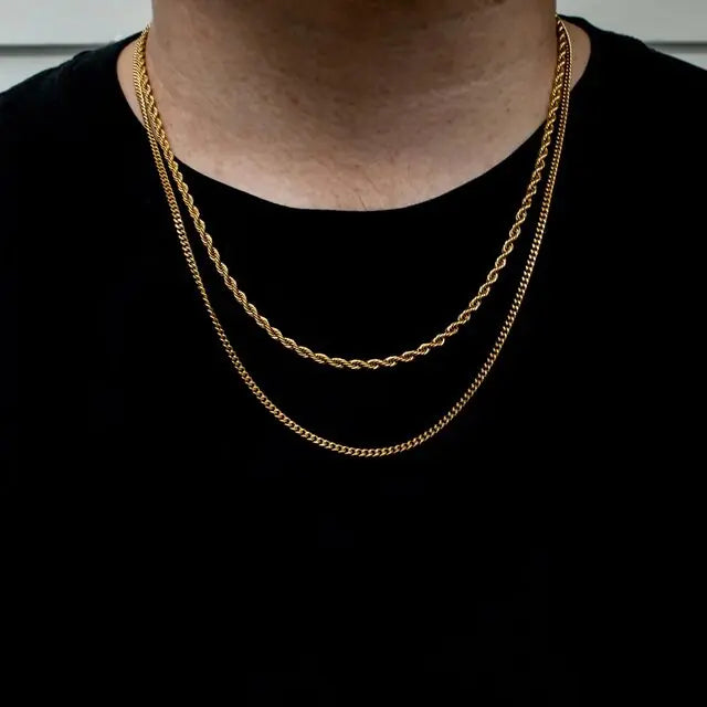 Twisted Rope Links Collar Necklace - High Trend Coture