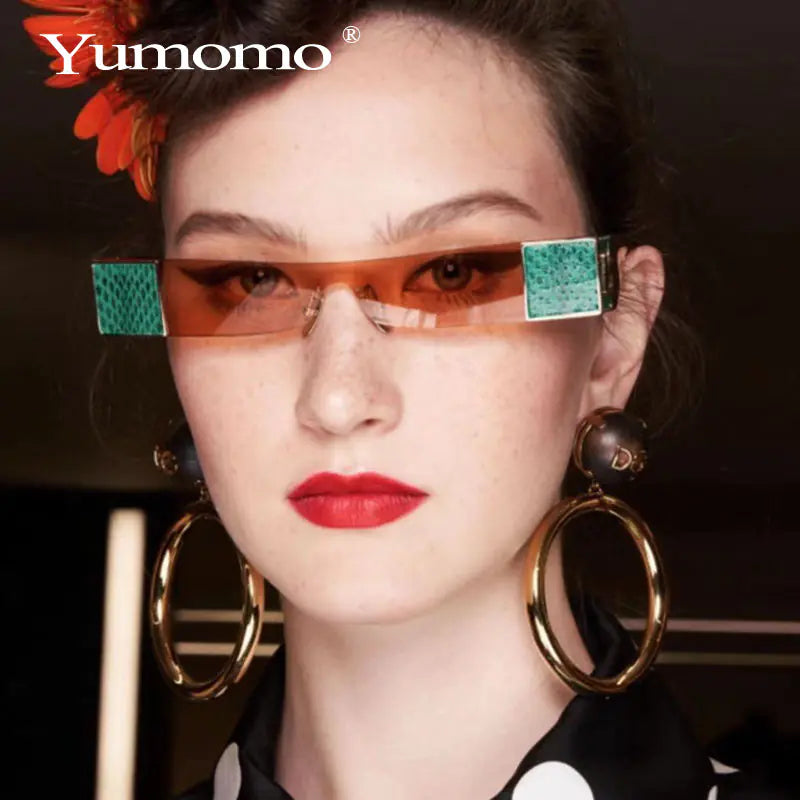 Fashion Snake Tattoo Rectangle Sunglasses - High Trend Coture