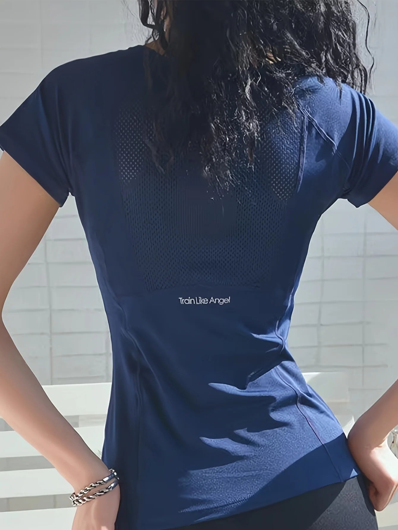 Camiseta Deportiva Mujer Transpirable Manga Corta Fitness